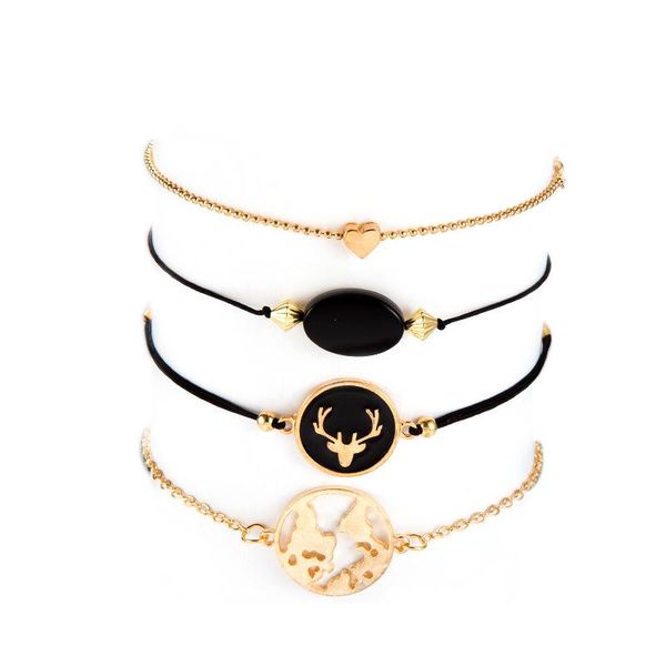 charm bracelets miss jq 4 pcs/set vintage bohemian gold map round geometric beads chain for women personality fashion party jewelry, Golden;silver
charm bracelets miss jq 4 pcs/set vintage bohemian gold map round geometric beads chain for women personality fashion party jewelry, Golden;silver