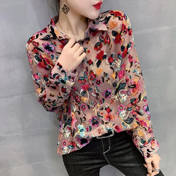 women's blouses & shirts plus size 3xl floral blouse women spring autumn long sleeve shirt camisa feminina eelegant womens and hk261, White
women's blouses & shirts plus size 3xl floral blouse women spring autumn long sleeve shirt camisa feminina eelegant womens and hk261, White