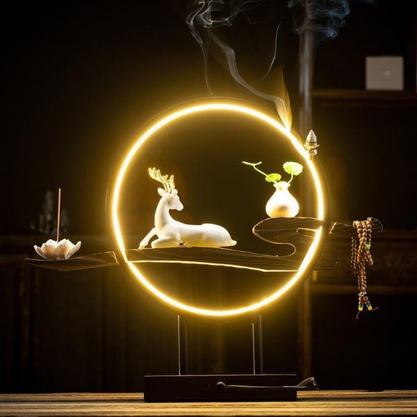 white elk backflow incense burner 20 pcs cones smoke waterfall sticks holder home decor porcelain censer ornaments fragrance lamps
white elk backflow incense burner 20 pcs cones smoke waterfall sticks holder home decor porcelain censer ornaments fragrance lamps