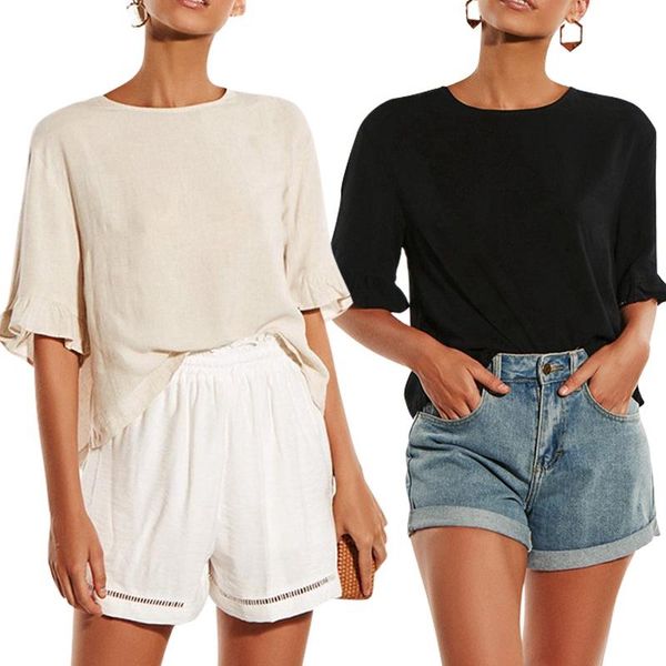 women's t-shirt 2 pcs summer casual loose round collar middle sleeves back cardigan l, black & apricot, White
women's t-shirt 2 pcs summer casual loose round collar middle sleeves back cardigan l, black & apricot, White