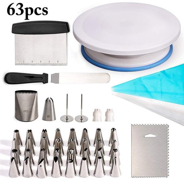 baking & pastry tools 63pcs rotating cake stand decorating set turntable spatula piping mouth nozzles base diy tool
baking & pastry tools 63pcs rotating cake stand decorating set turntable spatula piping mouth nozzles base diy tool