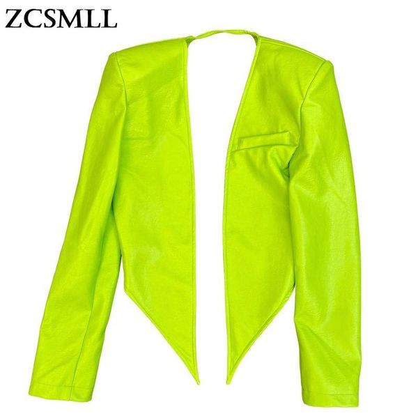 women's jackets zcsmll autumn 2021 v-neck shoulder pads long sleeve unique design pu leather solid color women jacket, Black;brown
women's jackets zcsmll autumn 2021 v-neck shoulder pads long sleeve unique design pu leather solid color women jacket, Black;brown
