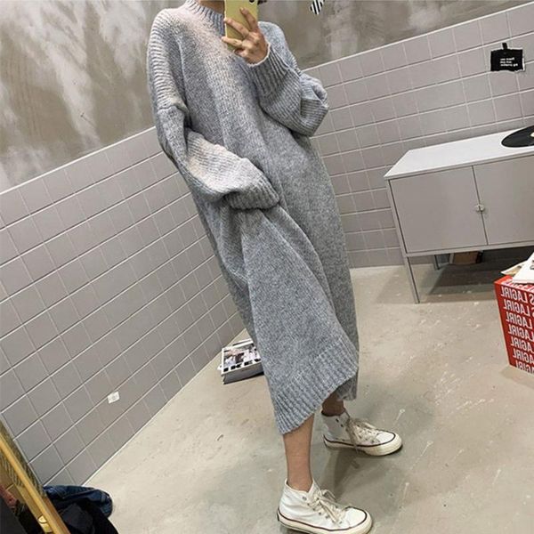 casual dresses woman elegant autumn winter sweater dress solid women long thick full sleeve robe straight knit, Black;gray
casual dresses woman elegant autumn winter sweater dress solid women long thick full sleeve robe straight knit, Black;gray