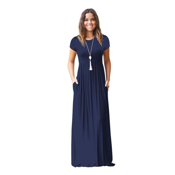 casual dresses short sleeve femme size women solid summer long 2021 female maxi dress plus o neck pocket beach, Black;gray
casual dresses short sleeve femme size women solid summer long 2021 female maxi dress plus o neck pocket beach, Black;gray