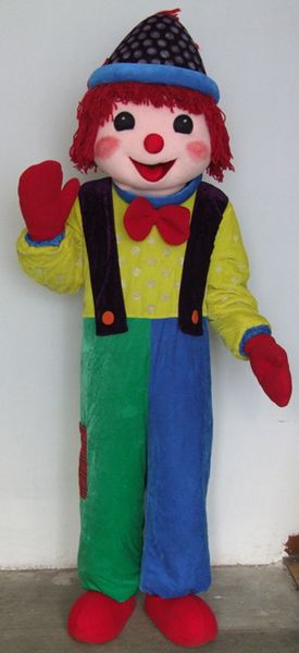 mascot costumes happy the japanese clown mascot costume fancy birthday party dress halloween carnivals costumes, Red;yellow