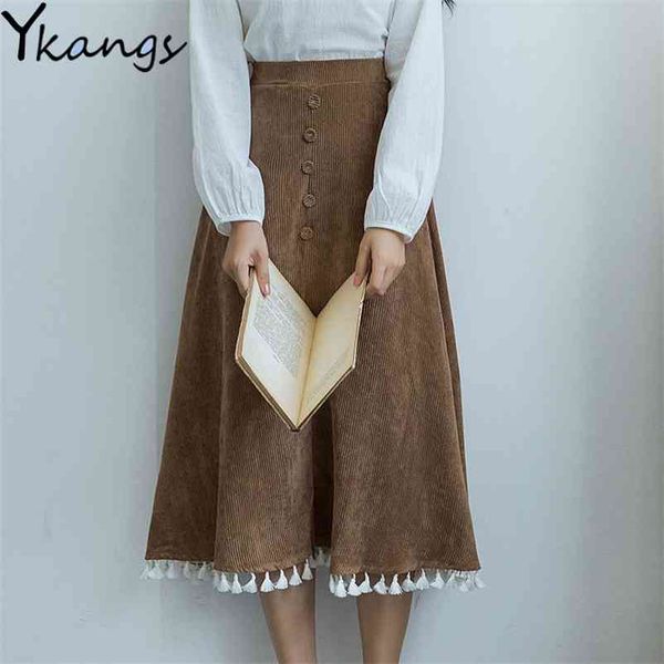 autumn winter tassel fringe corduroy pleated skirt women vintage high waist a line midi skirts harajuku korean style long 210421, Black
autumn winter tassel fringe corduroy pleated skirt women vintage high waist a line midi skirts harajuku korean style long 210421, Black