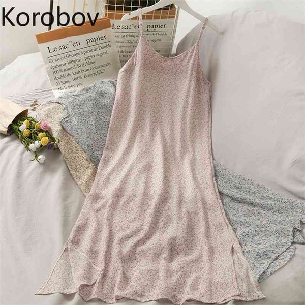 korobov new spring summer thin spaghetti strap women dress reppy style flower print chiffon dresses sweet chic vestidos 210430, Black;gray
korobov new spring summer thin spaghetti strap women dress reppy style flower print chiffon dresses sweet chic vestidos 210430, Black;gray