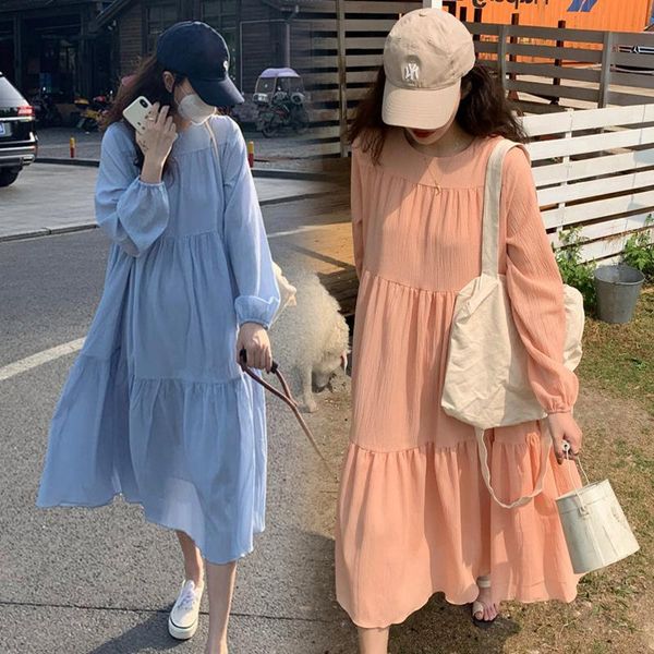 maternity dresses 9142# dress spring autumn long sleeves o neck solid color easy matching loose stylish pregnant women mom, White
maternity dresses 9142# dress spring autumn long sleeves o neck solid color easy matching loose stylish pregnant women mom, White