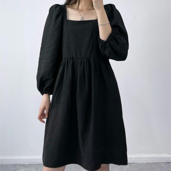 casual dresses 2021 summer women black mini dress ladies long lantern sleeve high waist square collar female short robe, Black;gray
casual dresses 2021 summer women black mini dress ladies long lantern sleeve high waist square collar female short robe, Black;gray