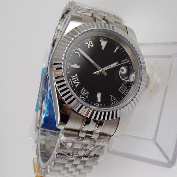wristwatches 39mm polished sterile miyota 8215 mechanical men watch roman number jubilee strap screw back sapphire crystal, Slivery;brown
wristwatches 39mm polished sterile miyota 8215 mechanical men watch roman number jubilee strap screw back sapphire crystal, Slivery;brown