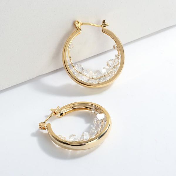 hoop & huggie aensoa women's fashion round gold metal crystal earrings 2021 trendy simple circle geometric big earring wedding jewelry, Golden;silver
hoop & huggie aensoa women's fashion round gold metal crystal earrings 2021 trendy simple circle geometric big earring wedding jewelry, Golden;silver