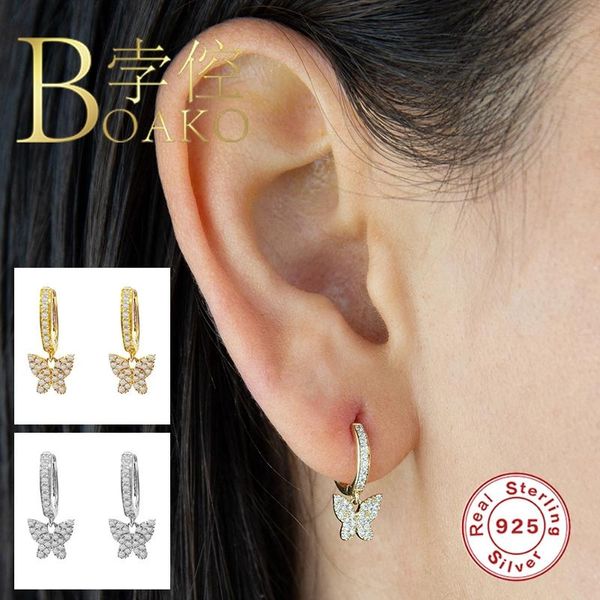 butterfly pendant earrings for women 925 silver fashionable hoop jewelry zircon pendiente brincos aretes & huggie, Golden;silver
butterfly pendant earrings for women 925 silver fashionable hoop jewelry zircon pendiente brincos aretes & huggie, Golden;silver