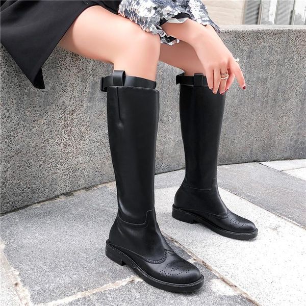 boots riding women's shoes brogue carved cow leather knight buckle round toe women keep warm knee high f9bi, Black
boots riding women's shoes brogue carved cow leather knight buckle round toe women keep warm knee high f9bi, Black