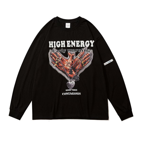 high street hip hop dark hands printed long sleeve pullover autumn men's and women's same oversize large size sweater, Black
high street hip hop dark hands printed long sleeve pullover autumn men's and women's same oversize large size sweater, Black