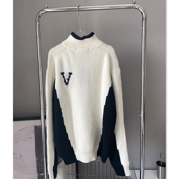 21 panda color matching half high neck zipper sweater versatile loose thin medium length correct version, Black;gray
21 panda color matching half high neck zipper sweater versatile loose thin medium length correct version, Black;gray