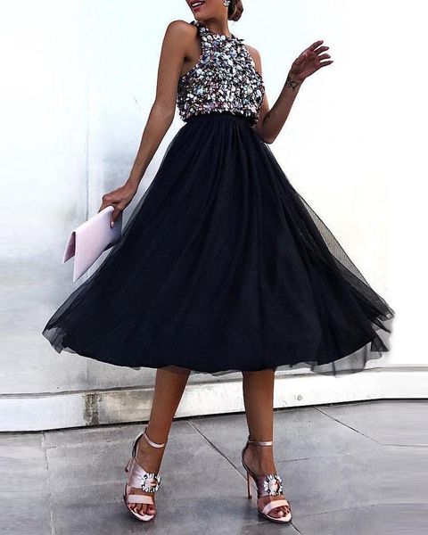 women spring a line party dress sleeveless sequins colorblock mesh insert ruffles ruched dress elegant o neck sweet vestidos 210415, Black;gray
women spring a line party dress sleeveless sequins colorblock mesh insert ruffles ruched dress elegant o neck sweet vestidos 210415, Black;gray