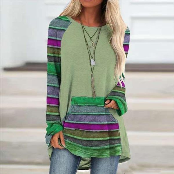 autumn style ladies pullover clothing color casual shirt women's long sleeve round neck loose striped t-shirt, White
autumn style ladies pullover clothing color casual shirt women's long sleeve round neck loose striped t-shirt, White