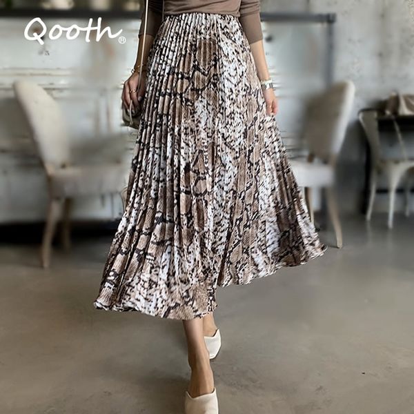 qooth summer autumn women long leopard snake skin pleated skirts casual maxi beach elastic waist chiffon printed qt120 210609, Black
qooth summer autumn women long leopard snake skin pleated skirts casual maxi beach elastic waist chiffon printed qt120 210609, Black