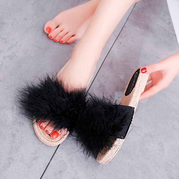 slippers sagace shoes women summer slipper fashion hairball indoor outdoor flat heel sandals lady beach, Black
slippers sagace shoes women summer slipper fashion hairball indoor outdoor flat heel sandals lady beach, Black