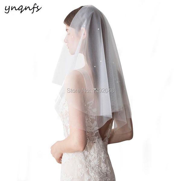 bridal veils real 2 layers pearls vintage voile de mariee velo simple wedding veil elbow length ynqnfs v64, Black
bridal veils real 2 layers pearls vintage voile de mariee velo simple wedding veil elbow length ynqnfs v64, Black