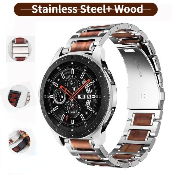 watch bands watchband stainless steel+wood for samsung 4/4 classic 3 41mm 45mm 20mm 22mm strap quick release band, Black;brown
watch bands watchband stainless steel+wood for samsung 4/4 classic 3 41mm 45mm 20mm 22mm strap quick release band, Black;brown