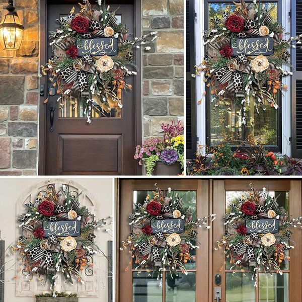 decorative flowers & wreaths blessed wreath year round cheetah everyday christmas decor font door autumn decoration house garland
decorative flowers & wreaths blessed wreath year round cheetah everyday christmas decor font door autumn decoration house garland