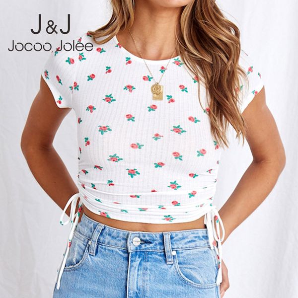 elegant knit drawstring short tee women summer casual short sleeve o neck print cropped slim t shirt beach streetwear 210518, White
elegant knit drawstring short tee women summer casual short sleeve o neck print cropped slim t shirt beach streetwear 210518, White