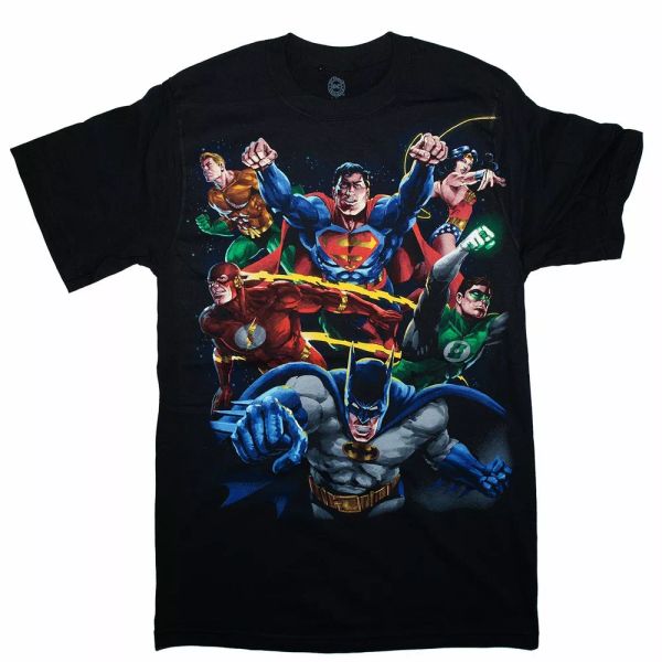 DC Comics T-Shirt Justice League 100% Cotton Tee. S to 3XL men's sizes., White;black
DC Comics T-Shirt Justice League 100% Cotton Tee. S to 3XL men's sizes., White;black