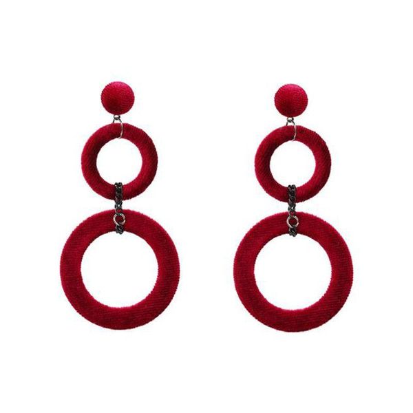 trendy statement drop earrings for girls woman fashon jewelry hollow round red velvet geometry 2021 arrival brincos dangle & chandelier, Silver
trendy statement drop earrings for girls woman fashon jewelry hollow round red velvet geometry 2021 arrival brincos dangle & chandelier, Silver