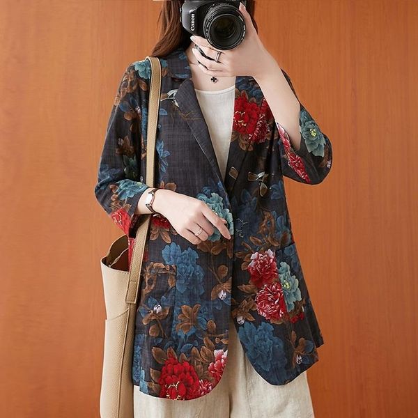 ethnic clothing chinese style women blazers 2021 retro linen blazer vintage floral lapel coat casual outwear loose cardigan kk4012, Red
ethnic clothing chinese style women blazers 2021 retro linen blazer vintage floral lapel coat casual outwear loose cardigan kk4012, Red