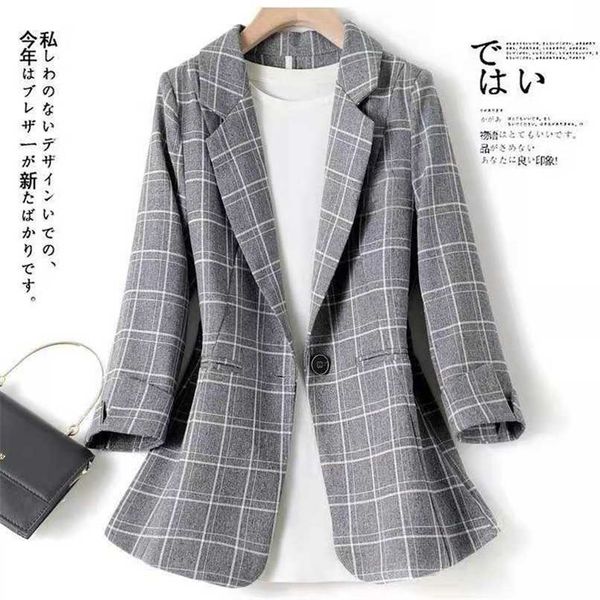 spring summer plaid blazers fashion ol chic women's office suit trendy jacket female oversize 4xl slim jackets for women 211122, White;black
spring summer plaid blazers fashion ol chic women's office suit trendy jacket female oversize 4xl slim jackets for women 211122, White;black
