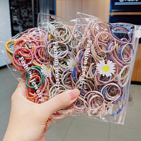 100pcs/set girls 2.5cm colorful basic elastic hair bands ponytail holder scrunchie rubber band kids fashion accessories, Slivery;white
100pcs/set girls 2.5cm colorful basic elastic hair bands ponytail holder scrunchie rubber band kids fashion accessories, Slivery;white