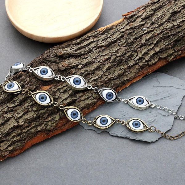 charm bracelets korea retro blue eye angel demon lucky handmade rope bracelet evil jewelry making trend gift, Golden;silver
charm bracelets korea retro blue eye angel demon lucky handmade rope bracelet evil jewelry making trend gift, Golden;silver