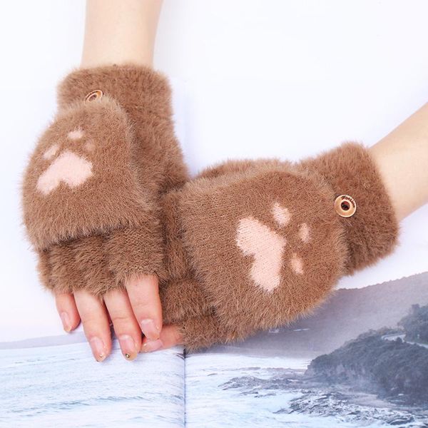 five fingers gloves women' winter cute cat claw sensory fingerless knitted fluff outdoor flip cover mitten warm touch screen, Blue;gray
five fingers gloves women' winter cute cat claw sensory fingerless knitted fluff outdoor flip cover mitten warm touch screen, Blue;gray