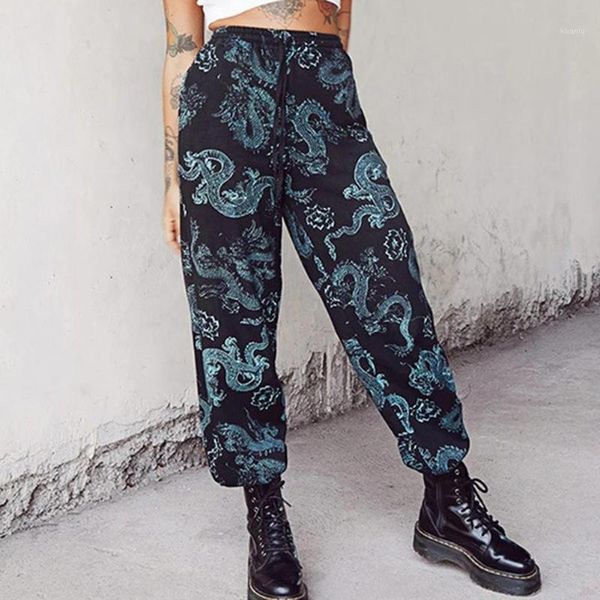 women's pants & capris 2021 women dragon print high waist casual loose long trousers drawstring wide leg streetwear for sports, Black;white
women's pants & capris 2021 women dragon print high waist casual loose long trousers drawstring wide leg streetwear for sports, Black;white