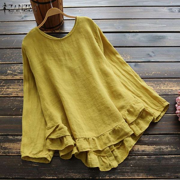 zanzea spring ruffles blouse plus size women casual solid long sleeve vintage coton work tunic shirts female blusas chemise, White
zanzea spring ruffles blouse plus size women casual solid long sleeve vintage coton work tunic shirts female blusas chemise, White