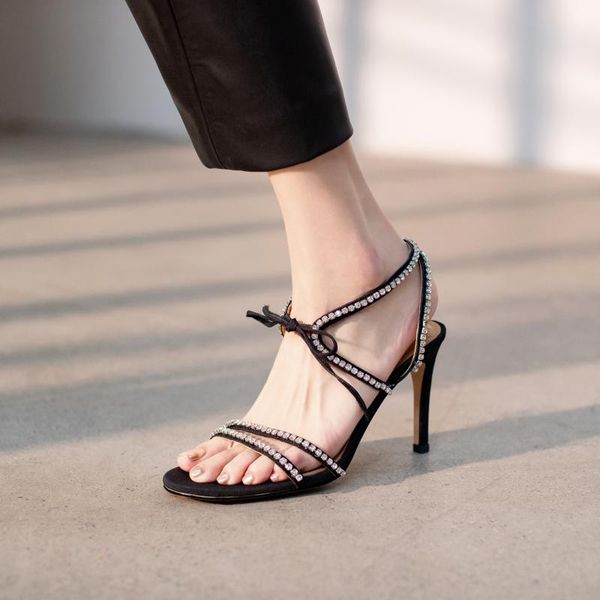 sandals osunlina lady 8.5cm ultra high thin heels footwear lace up crystal working party ankle strap shoes 2021 summer, Black
sandals osunlina lady 8.5cm ultra high thin heels footwear lace up crystal working party ankle strap shoes 2021 summer, Black