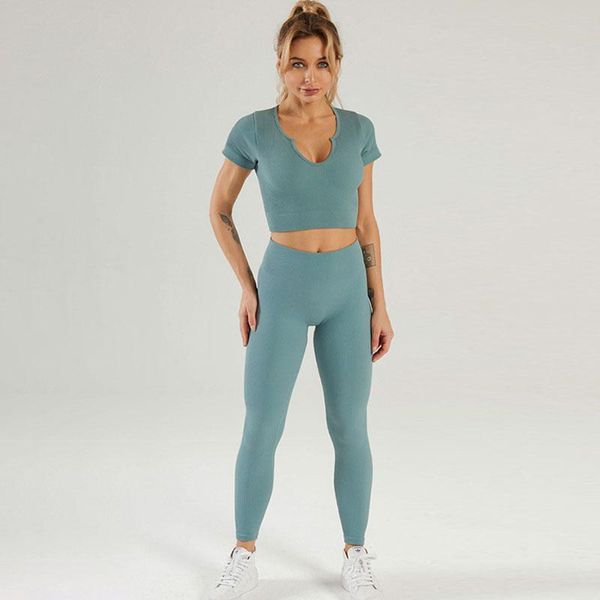 women sets fitness summer skinny and seamless push up leggings knitted suit workout solid feminina women's two piece pants, White
women sets fitness summer skinny and seamless push up leggings knitted suit workout solid feminina women's two piece pants, White