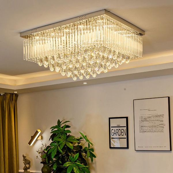 ceiling lights highend modern led crystal lamp stainless steel chandelier flush mount lighting for office home living room decoration
ceiling lights highend modern led crystal lamp stainless steel chandelier flush mount lighting for office home living room decoration
