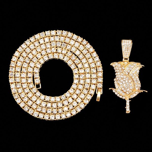 pendant necklaces bling rhinestone rose petals necklace for women tennis chain men 2021 fashion flower hiphop jewelry gift, Silver
pendant necklaces bling rhinestone rose petals necklace for women tennis chain men 2021 fashion flower hiphop jewelry gift, Silver