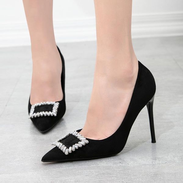 dress shoes women's pumps point shallow mouth high heels nightclub stiletto buckle diamond rhinestone wedding size:34-41, Black
dress shoes women's pumps point shallow mouth high heels nightclub stiletto buckle diamond rhinestone wedding size:34-41, Black
