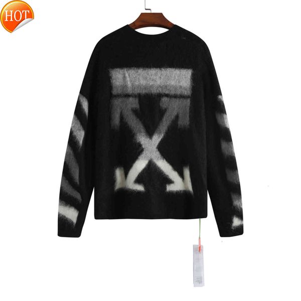 off winter autumn 2021 and new black gradient arrow horse sea hair round neck men women with fashion wild sweater
off winter autumn 2021 and new black gradient arrow horse sea hair round neck men women with fashion wild sweater