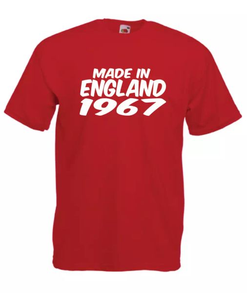 made in england 1967 xmas gift idea mens women t shirts multi-color s-2xl, White;black
made in england 1967 xmas gift idea mens women t shirts multi-color s-2xl, White;black