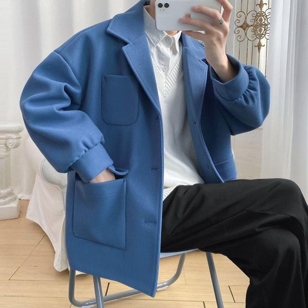 men's jackets neploha 2021 autumn winter casual jacket vantage solid woolen coats hong kong style loose coat for men fashion male, Black;brown
men's jackets neploha 2021 autumn winter casual jacket vantage solid woolen coats hong kong style loose coat for men fashion male, Black;brown