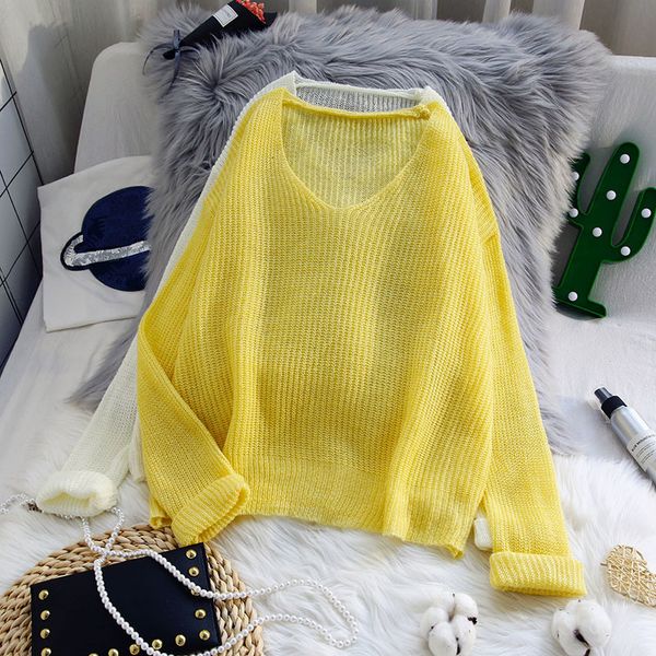 women's sweaters autumn thin knitted women sweater and pullovers v-neck solid long-sleeved casual female pulls outwear coat hhw4, White;black
women's sweaters autumn thin knitted women sweater and pullovers v-neck solid long-sleeved casual female pulls outwear coat hhw4, White;black