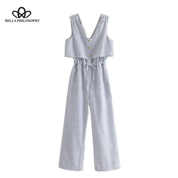 women's jumpsuits & rompers vintage stylish buttoned striped women 2021 fashion v neck sleeveless drawstring ankle pants casual bodysui, Black;white
women's jumpsuits & rompers vintage stylish buttoned striped women 2021 fashion v neck sleeveless drawstring ankle pants casual bodysui, Black;white