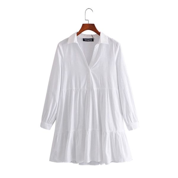 tangada 2021 fashion women elegant white pleated shirt dress long sleeve office ladies mini dress 3h60, Black;gray
tangada 2021 fashion women elegant white pleated shirt dress long sleeve office ladies mini dress 3h60, Black;gray