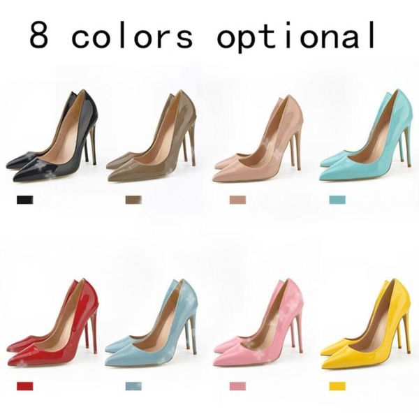 dress shoes brand women red high heels 12 cm wedding black nude