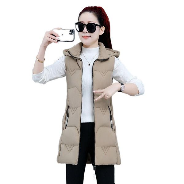 women's vests autumn winter slim thicken stand collar waistcoat women mid-length hooded cotton padded vest warm sleeveless female jacke, Black;white
women's vests autumn winter slim thicken stand collar waistcoat women mid-length hooded cotton padded vest warm sleeveless female jacke, Black;white