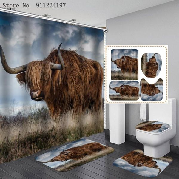 buffalos print shower curtain 4 piece carpet cover toilet bath mat sika deer bathroom with 12 hooks home decor accessory set
buffalos print shower curtain 4 piece carpet cover toilet bath mat sika deer bathroom with 12 hooks home decor accessory set